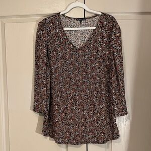 Adrianna Papell Multicolor Floral Blouse Size 1X